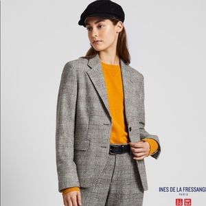 UNIQLO x Ines De La Fressange Black Tweed Blazer